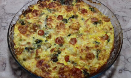 Quiche de Frango com Espinafres