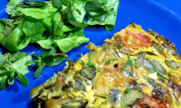 Fritata de Beldroegas e Cogumelos